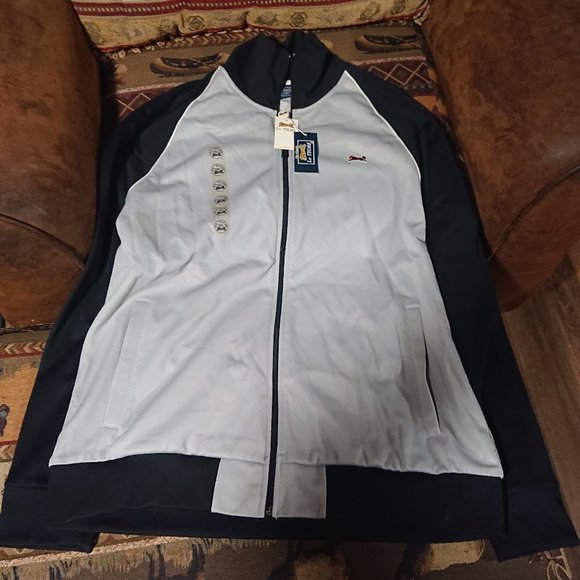 Le Tiger new grey and black Vintage 2XL jacket with stickers and tags - Picture 1 of 4